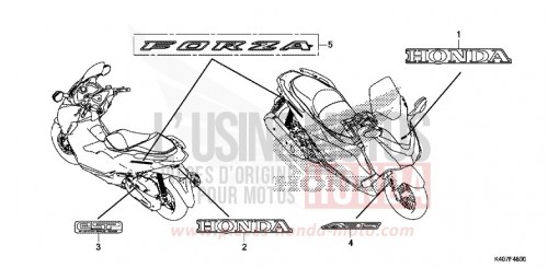 MARQUE/EMBLEME (NSS125DF/ADF/ADH) NSS125ADF de 2015